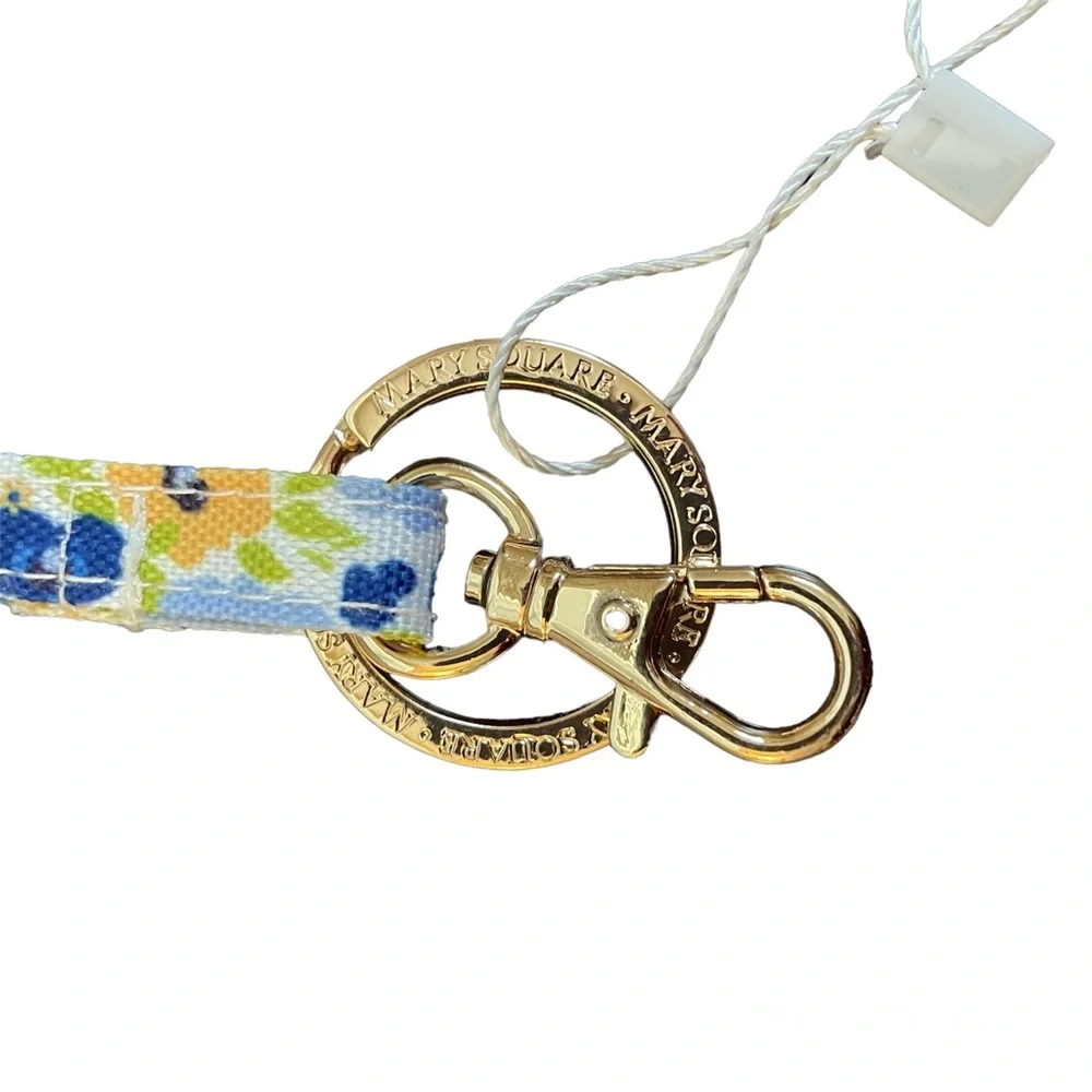 Mary Square Lanyard Keychain Holder - Floral - NWT